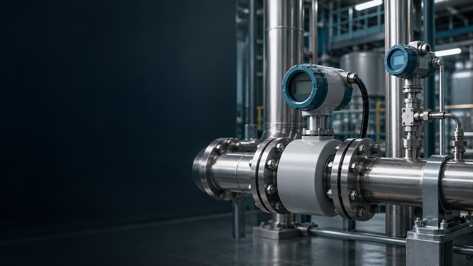 Industrial measurement equipment in a modern process facility